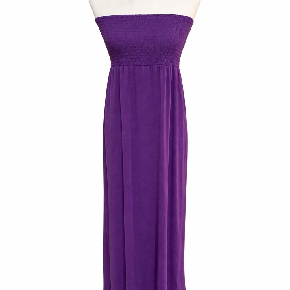 Zenana Outfitters, purple strapless dress. Large.